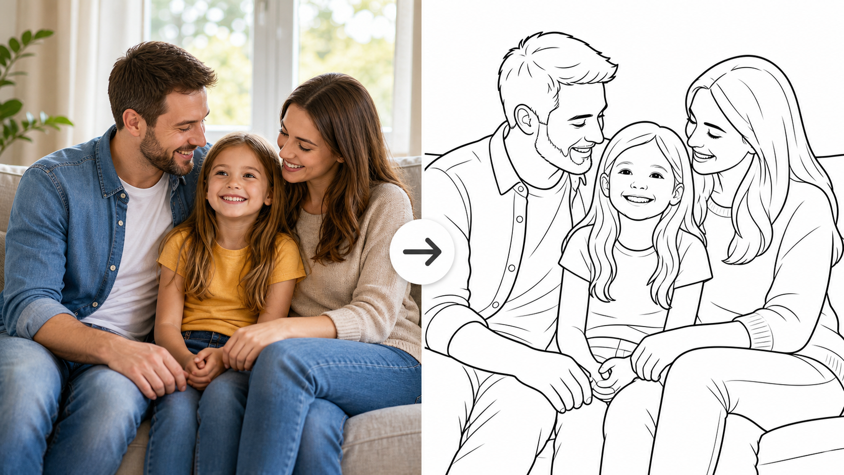 How to Turn Family Photos into Coloring Pages